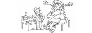 A cartoon illustration of a "Frankenstein" QMS, showing a scientist and a creature labeled with disjointed PM, DM, QM, and TC modules, representing the inefficiency of non-integrated compliance software.