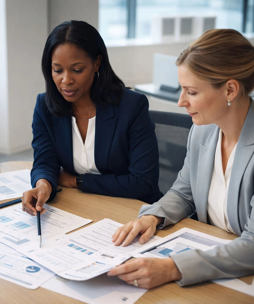 medical device compliance professionals discussing quality and regulatory documentation