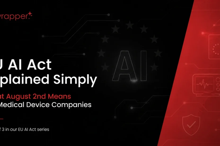 Cover image for the article EU AI Act Explained Simply, explaining what August 2nd means for medical device companies and AI-enabled medical devices.
